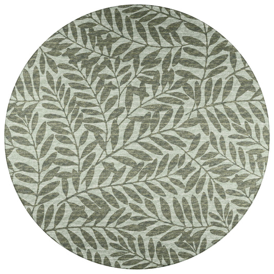 Indoor/Outdoor Sedona SN5 Fernway Washable 4' x 4' Round Rug