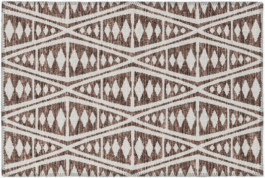 Indoor/Outdoor Sedona SN6 Coffee Washable 1'8" x 2'6" Rug