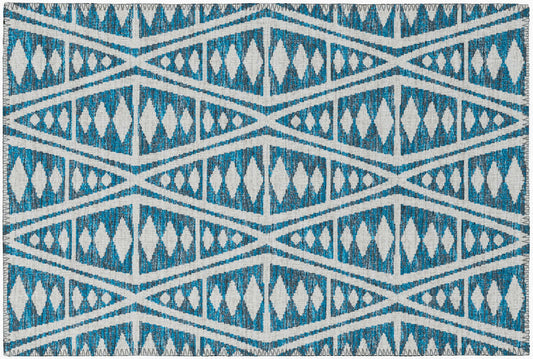 Indoor/Outdoor Sedona SN6 Indigo Washable 1'8" x 2'6" Rug