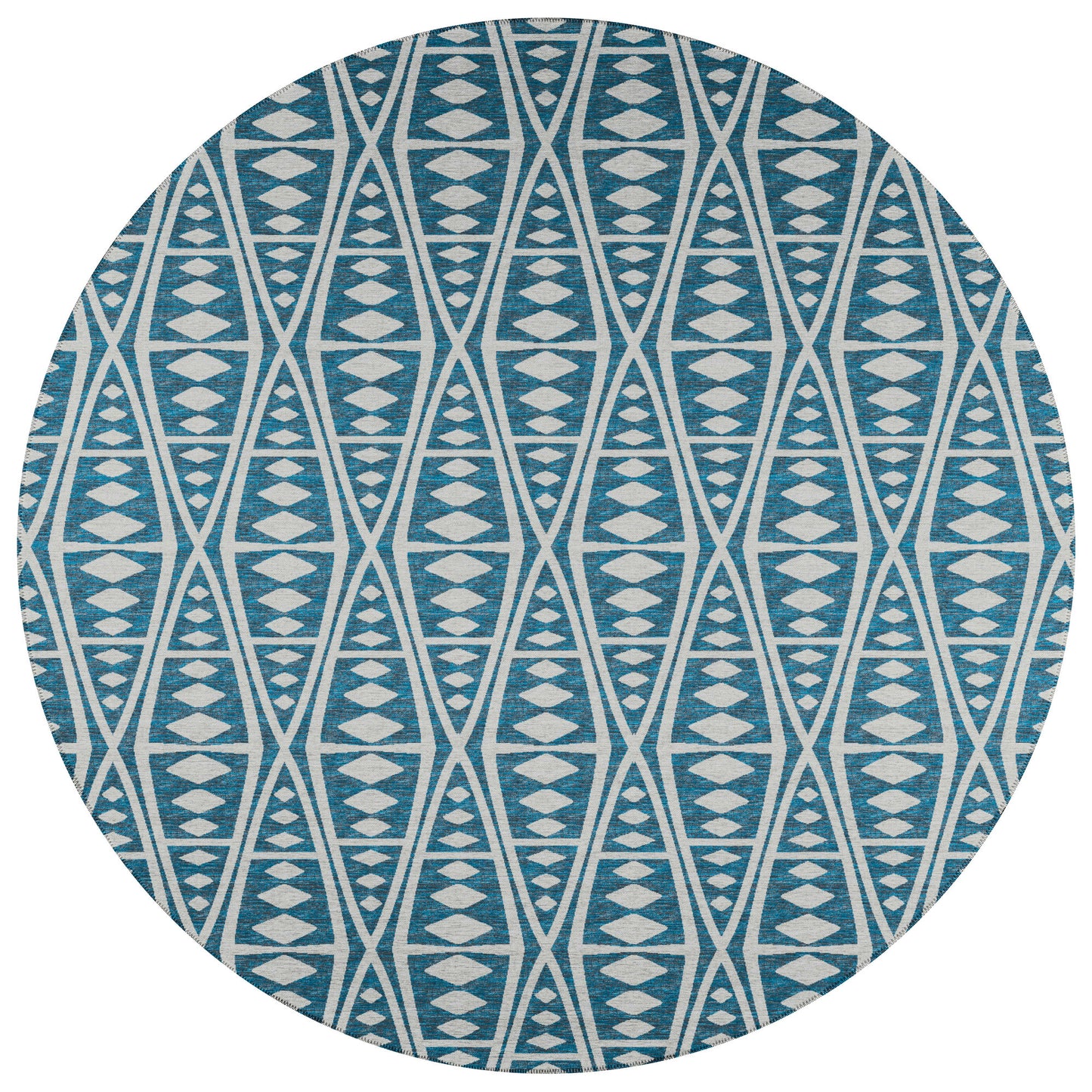 Indoor/Outdoor Sedona SN6 Indigo Washable 8' x 8' Round Rug