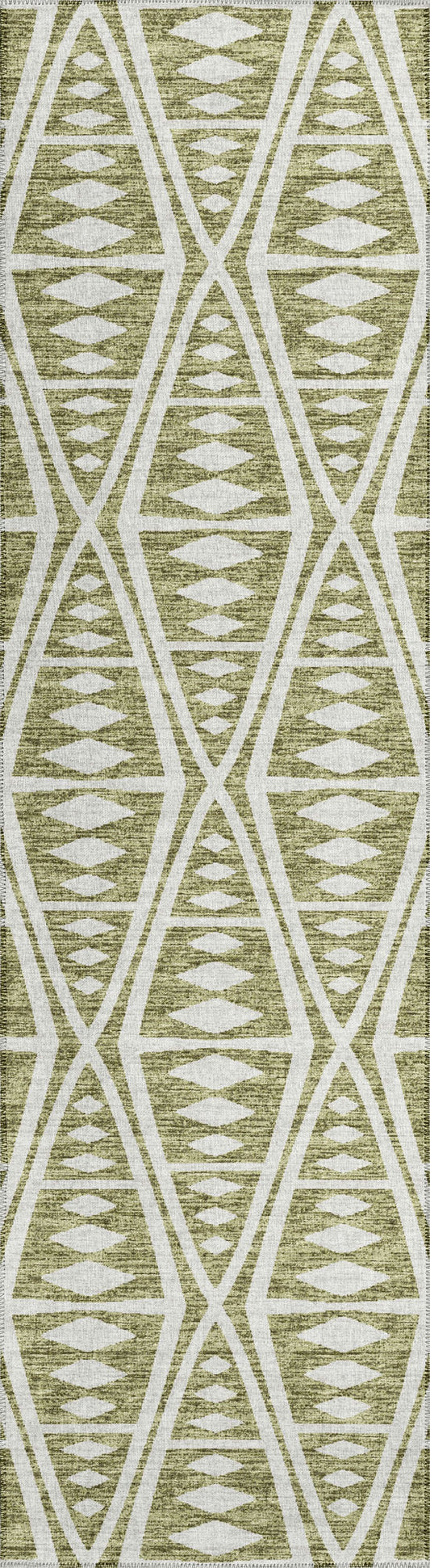 Indoor/Outdoor Sedona SN6 Moss Washable 2'3" x 7'6" Runner Rug