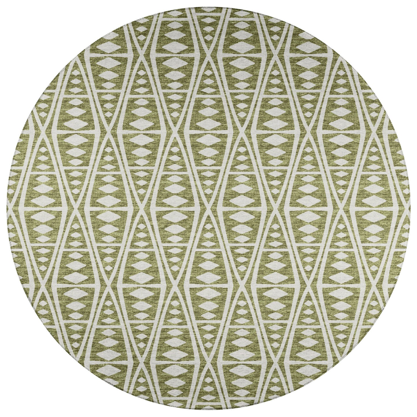 Indoor/Outdoor Sedona SN6 Moss Washable 8' x 8' Round Rug