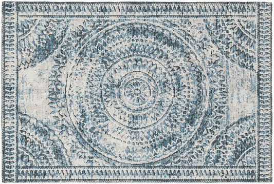 Indoor/Outdoor Sedona SN7 Indigo Washable 1'8" x 2'6" Rug