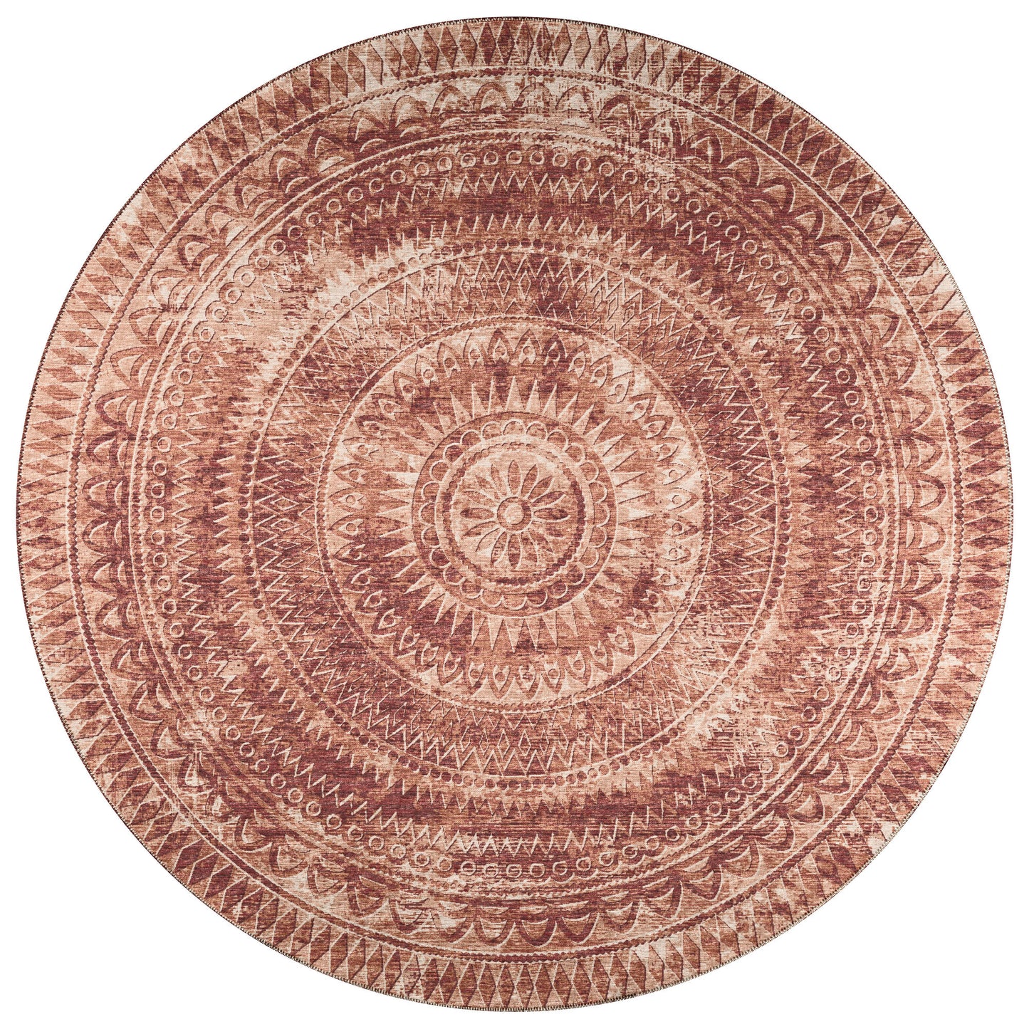 Indoor/Outdoor Sedona SN7 Spice Washable 10' x 10' Round Rug