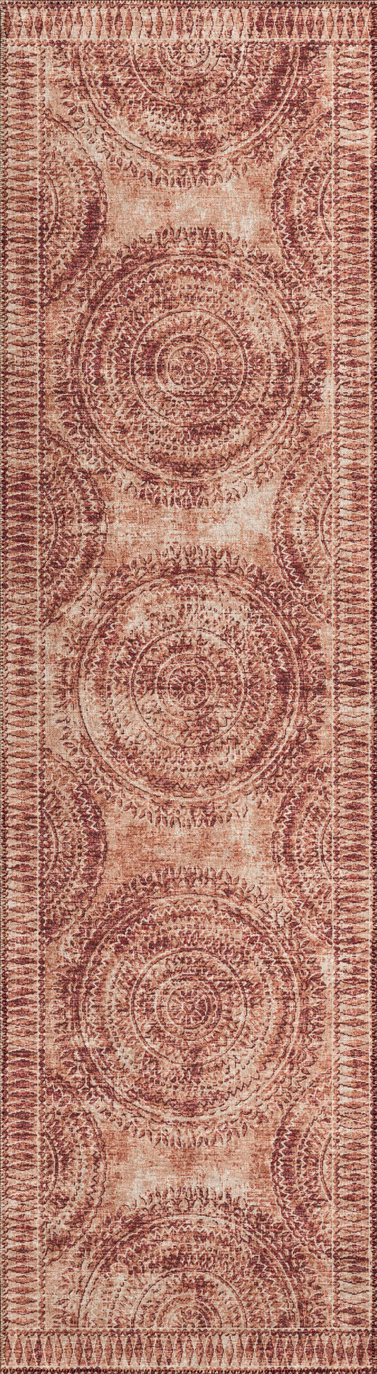 Indoor/Outdoor Sedona SN7 Spice Washable 2'3" x 12' Runner Rug