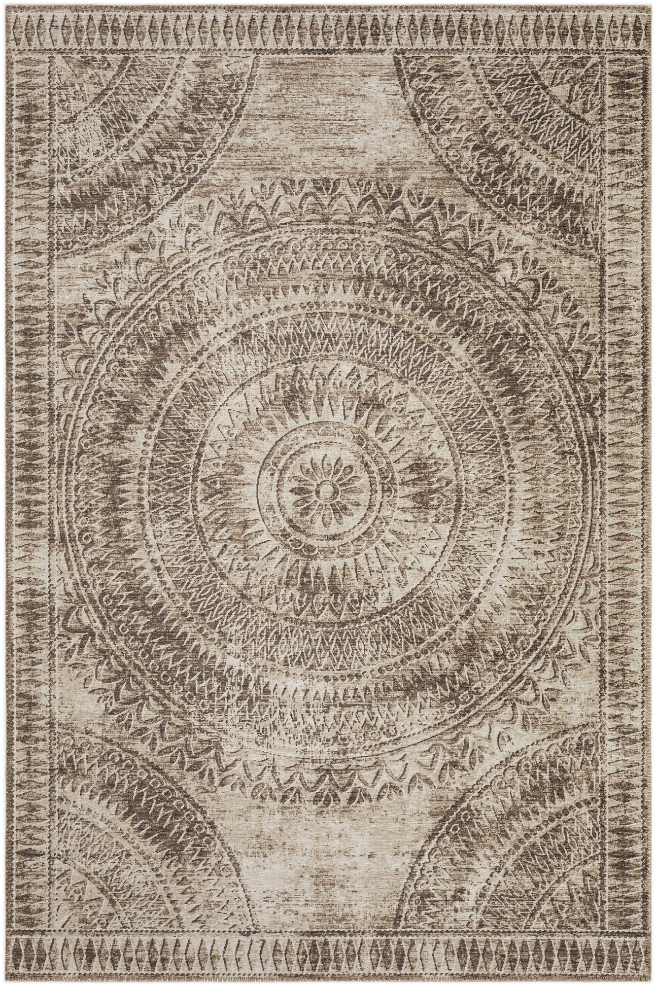 Indoor/Outdoor Sedona SN7 Taupe Washable 9' x 12' Rug