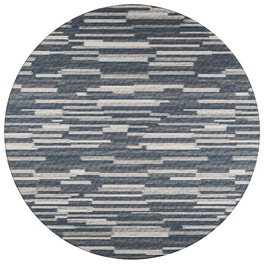 Indoor/Outdoor Sedona SN8 Slate Washable 6' x 6' Round Rug