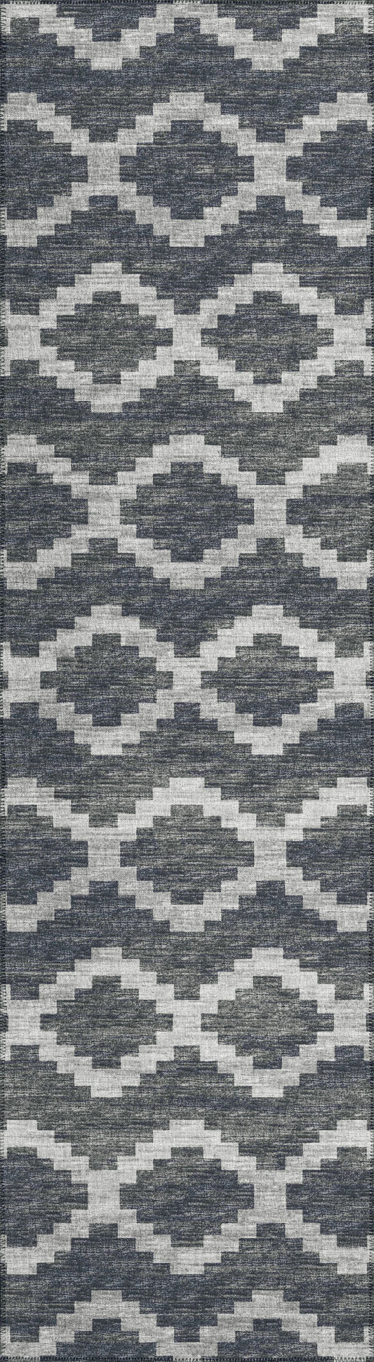 Indoor/Outdoor Sedona SN9 Midnight Washable 2'3" x 7'6" Runner Rug