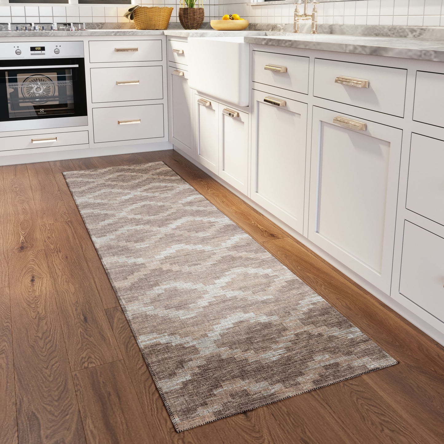Indoor/Outdoor Sedona SN9 Taupe Washable 2'3" x 7'6" Runner Rug