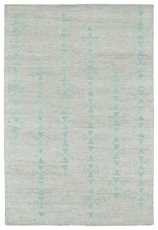 Kaleen Solitaire Collection Light Silver Area Rug 5' x 7'9"