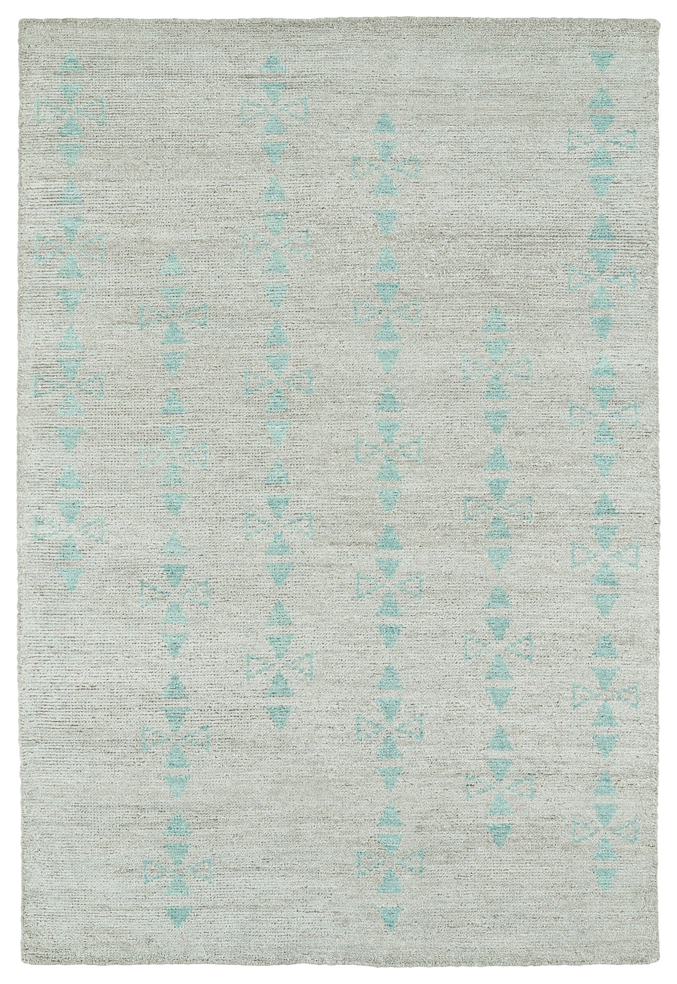 Kaleen Solitaire Collection Light Silver Area Rug 8' x 11'