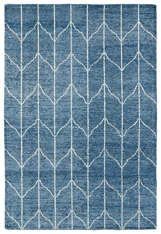 Kaleen Solitaire Collection Dark Denim  Area Rug 5' x 7'9"