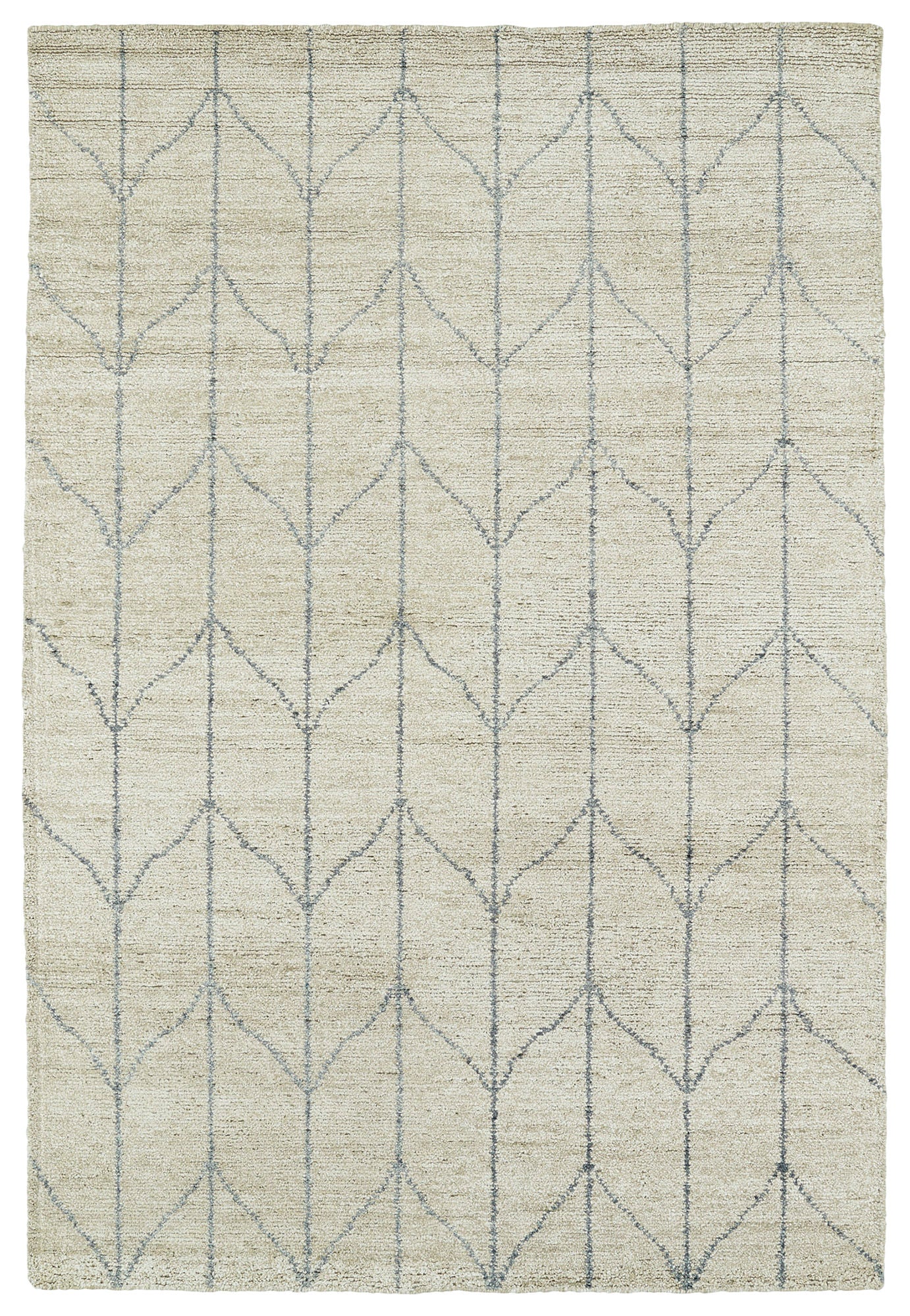 Kaleen Solitaire Collection Light Sand Area Rug 4' x 6'