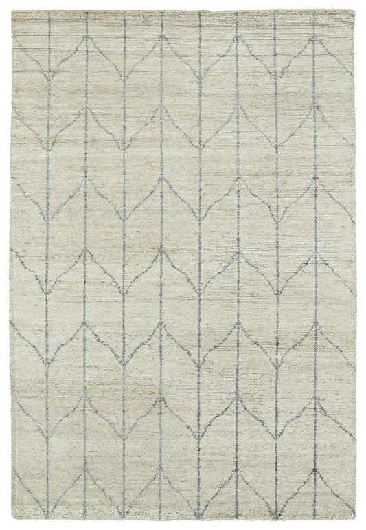 Kaleen Solitaire Collection Light Sand Area Rug 9'6" x 13'
