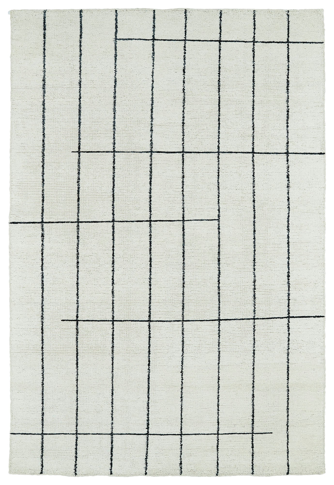 Kaleen Solitaire Collection Ivory Charcoal Area Rug 8' x 11'