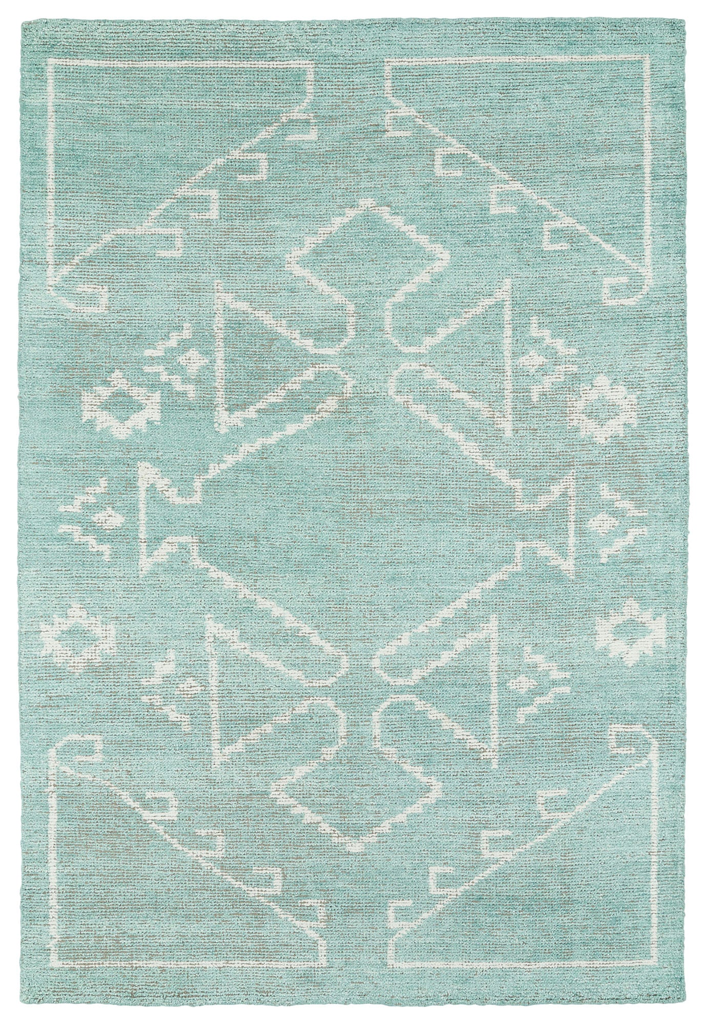 Kaleen Solitaire Collection Light Mint Area Rug 5' x 7'9"