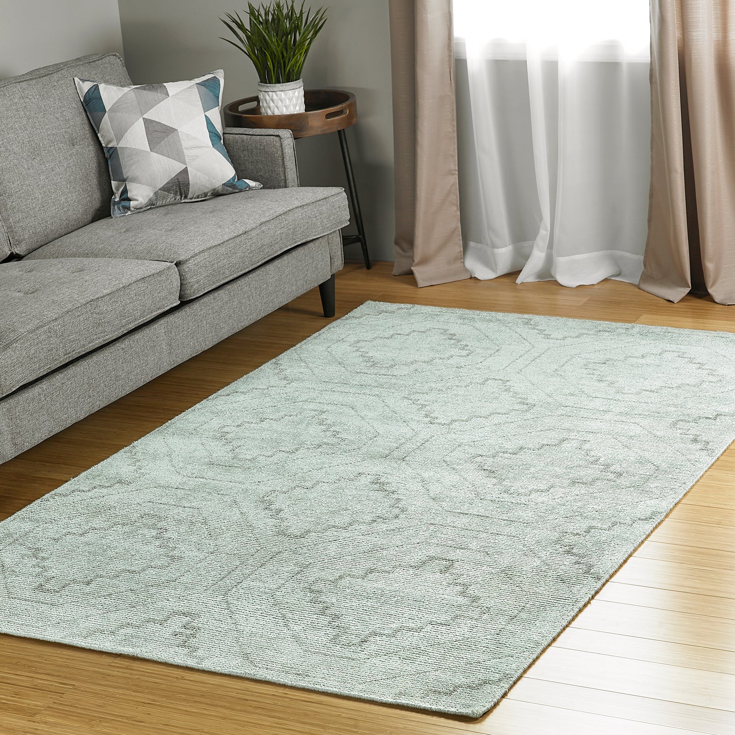 Kaleen Solitaire Collection SOL13-34 Glacier Area Rug 9'6" x 13'