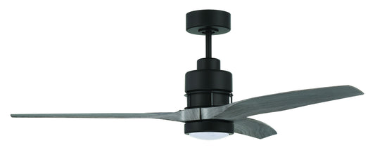 52" Sonnet Ceiling Fan Flat Black w/ Greywood Polycarbonate Blades, WiFi Control