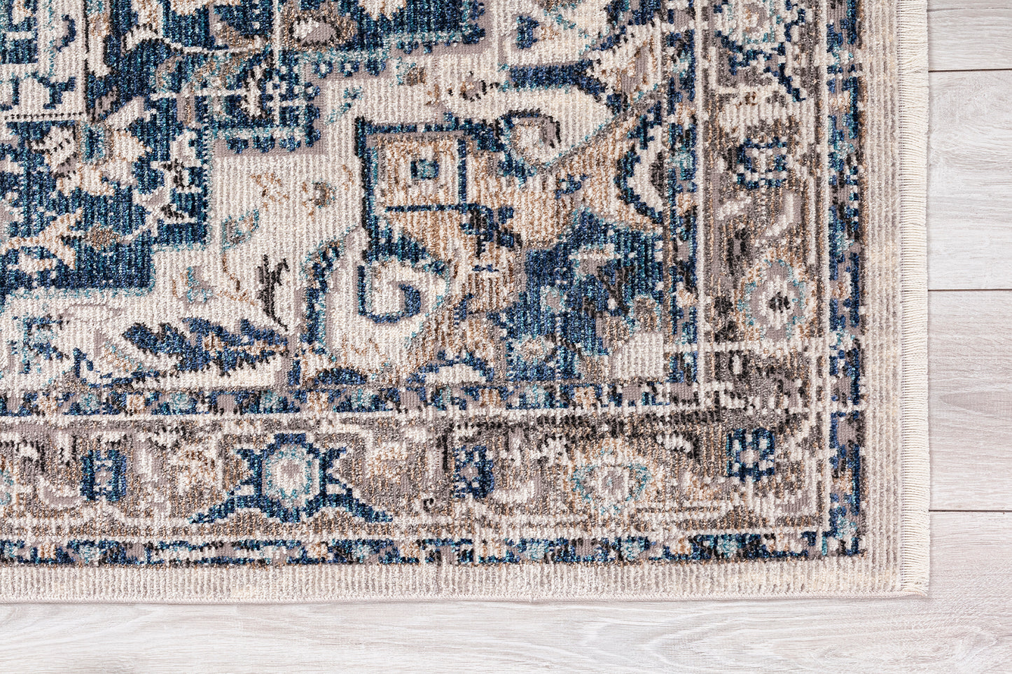 Kaleen Soren Collection Light Blue Runner 2'6" x 7'6"