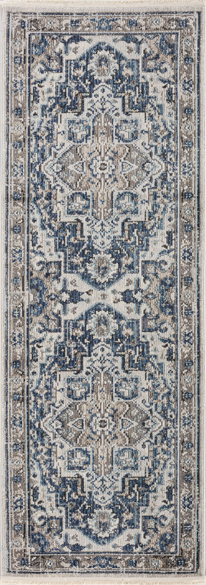 Kaleen Soren Collection Light Blue Throw Rug 1'8" x 2'6"