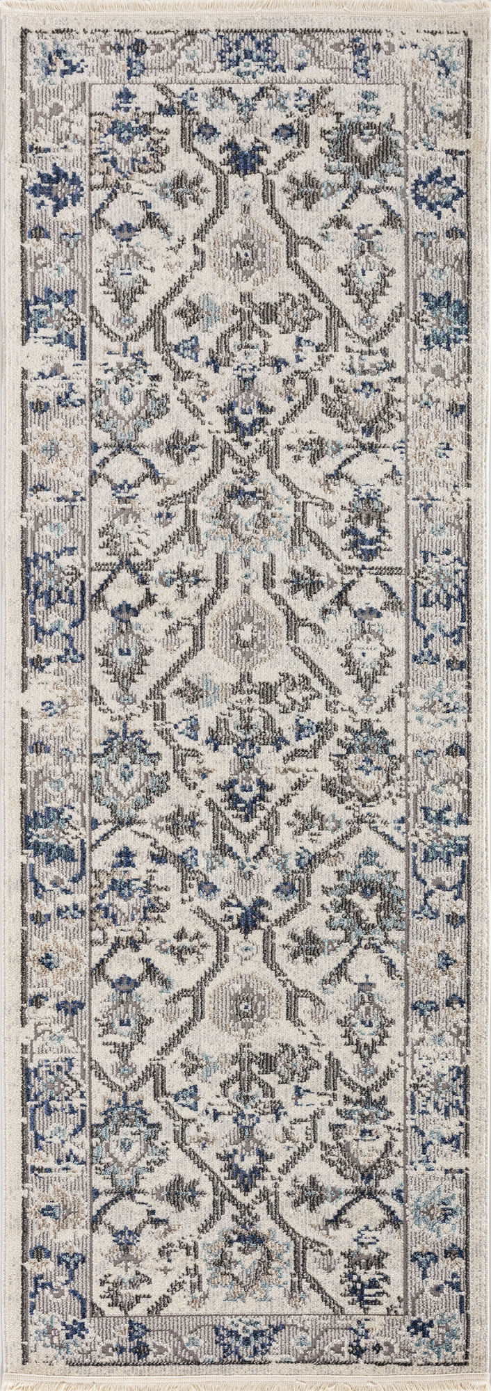 Kaleen Soren Collection Light Silver Throw Rug 1'8" x 2'6"