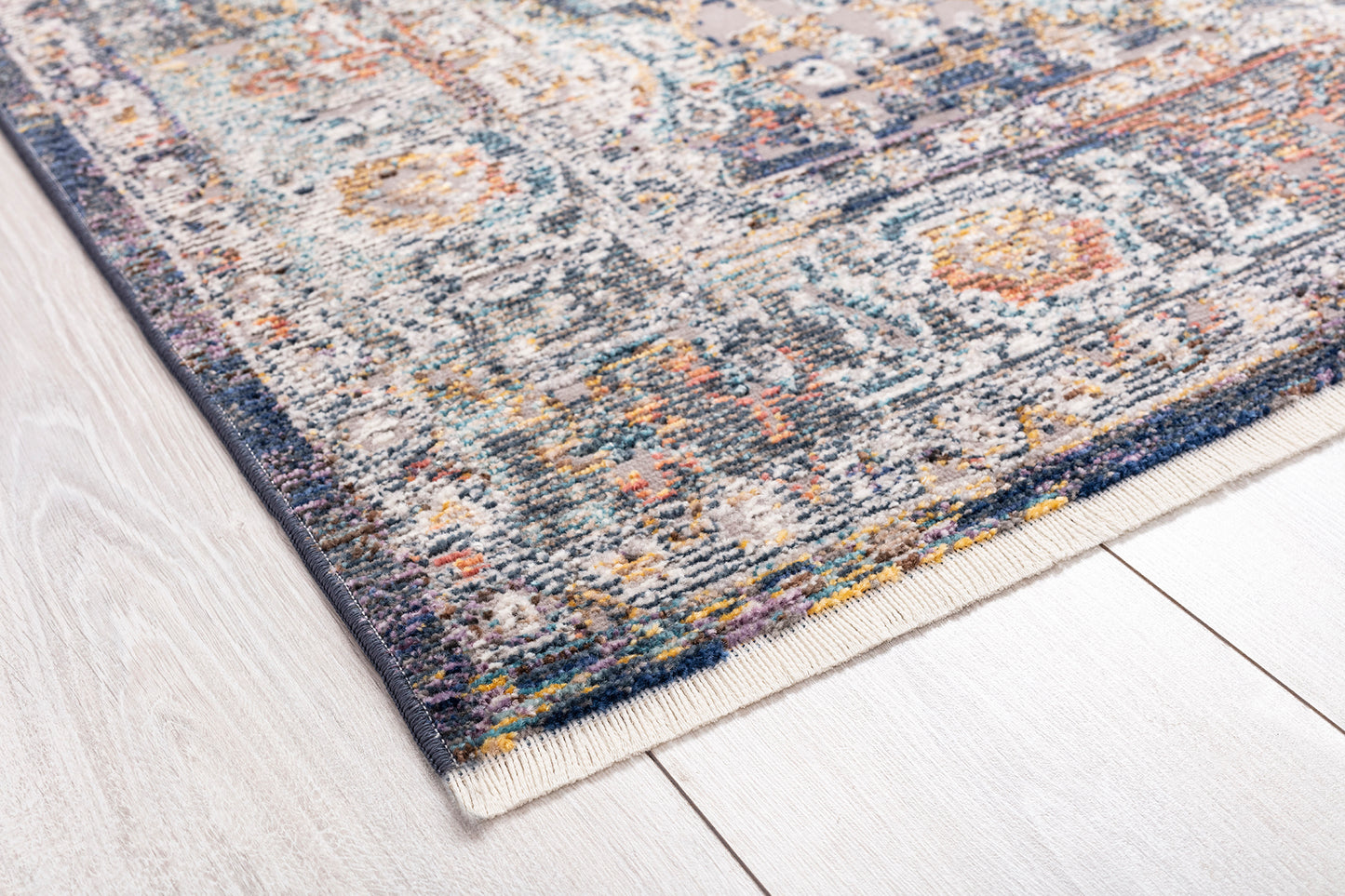 Kaleen Soren Collection Light Denim Throw Rug 1'8" x 2'6"