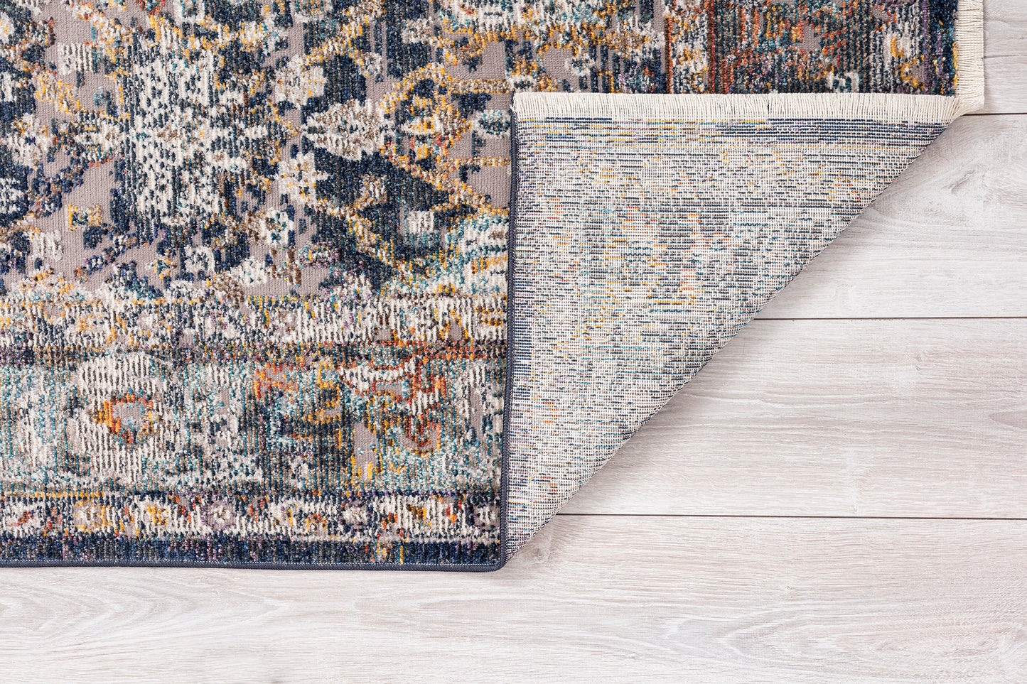 Kaleen Soren Collection Light Denim Throw Rug 1'8" x 2'6"
