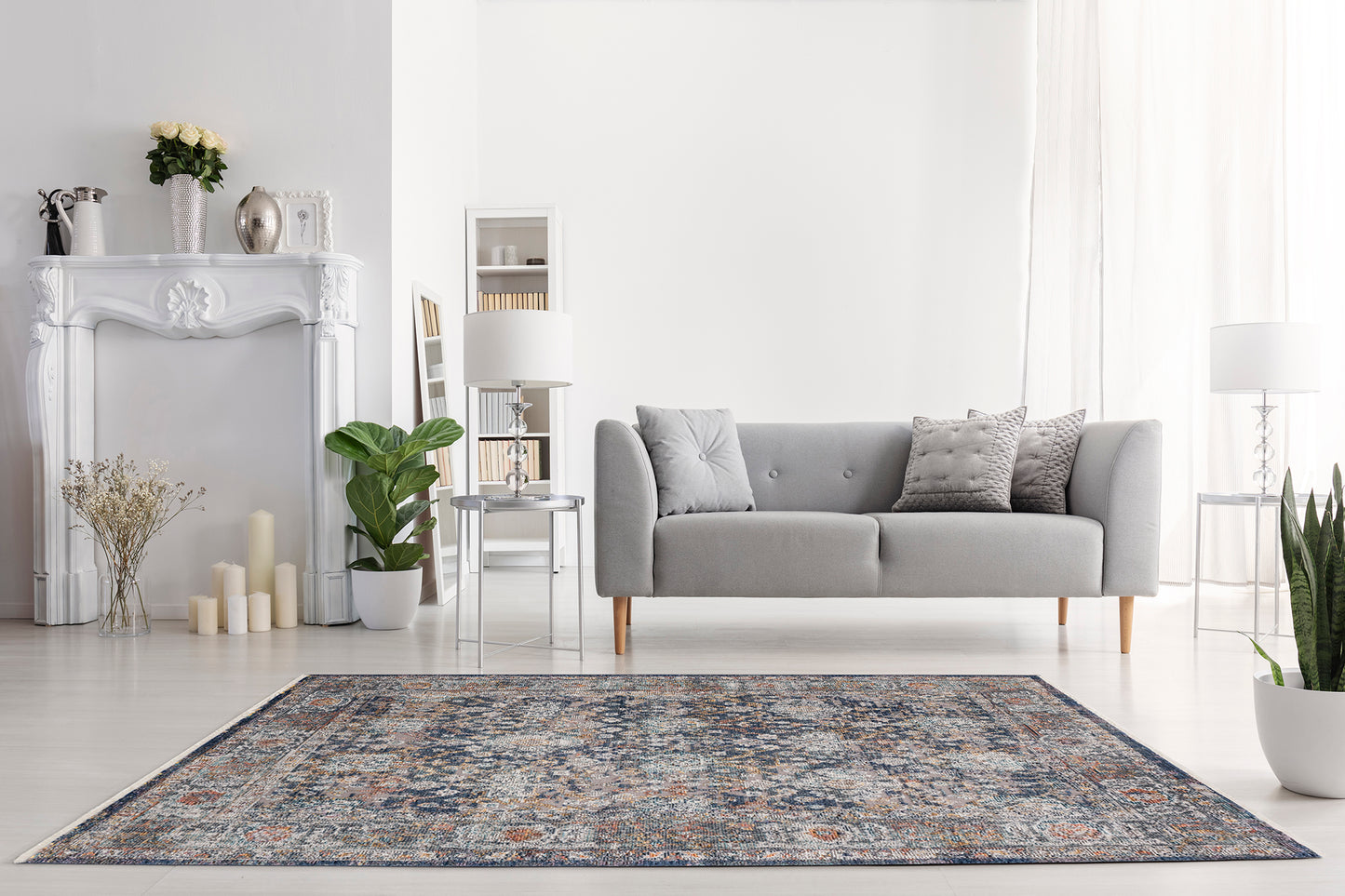 Kaleen Soren Collection Light Denim Runner 2'6" x 7'6"