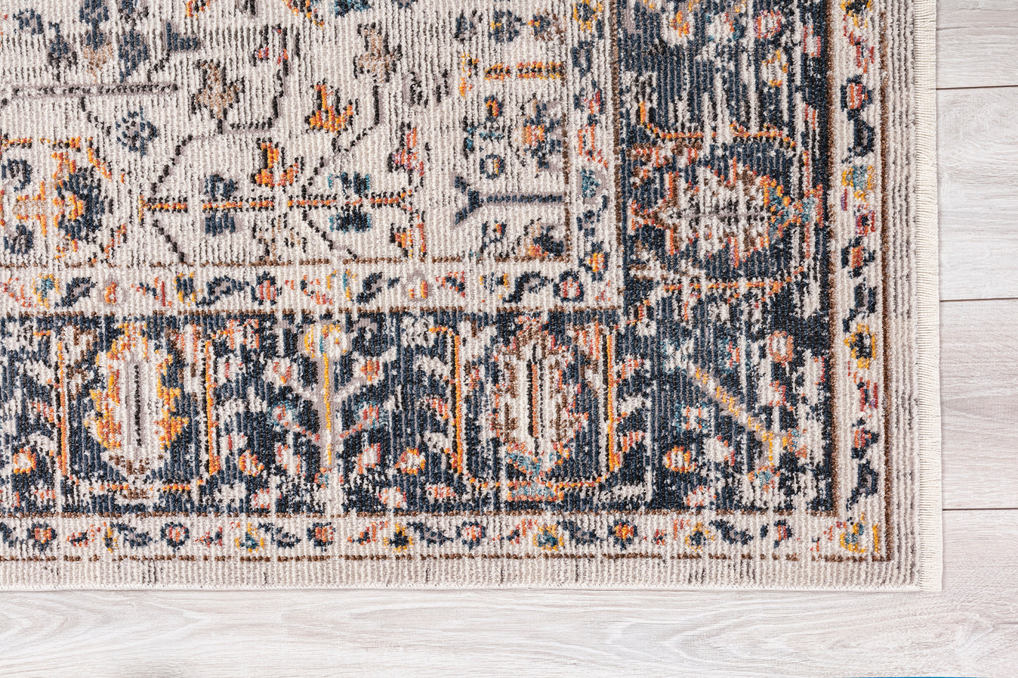 Kaleen Soren Collection Grey Navy Area Rug 5' x 7'5"