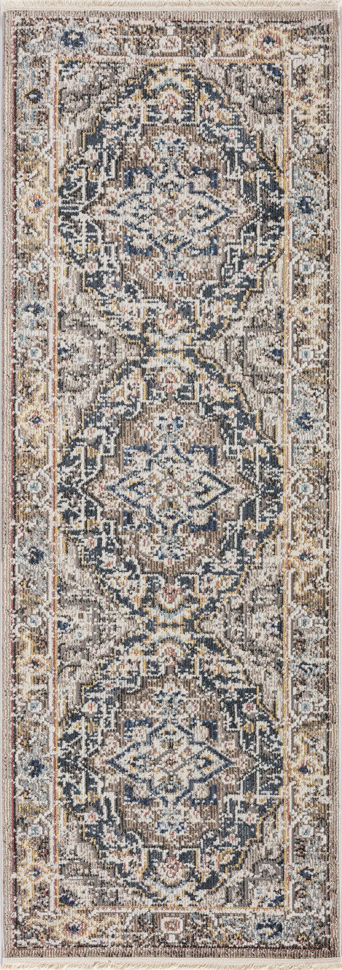 Kaleen Soren Collection Light Taupe Throw Rug 1'8" x 2'6"