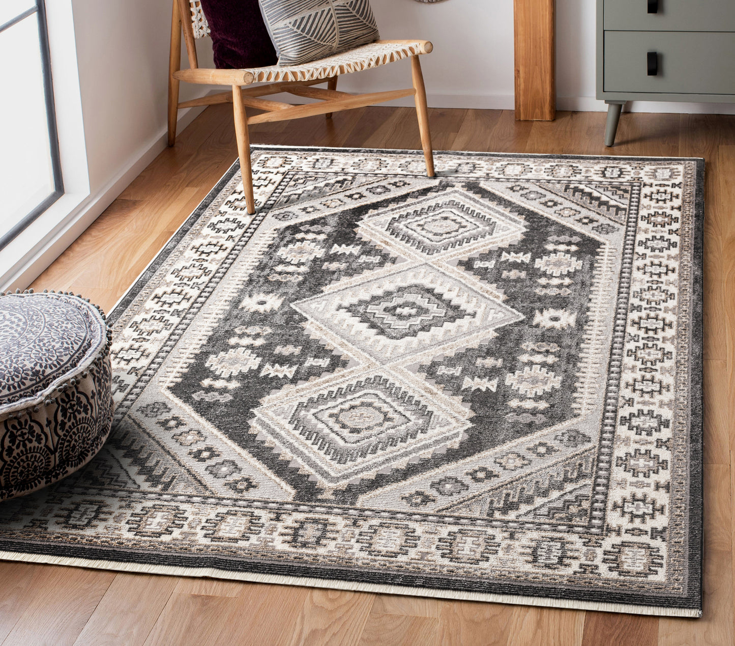 Kaleen Soren Collection SRN07-75 Gray Area Rug 3' x 5'