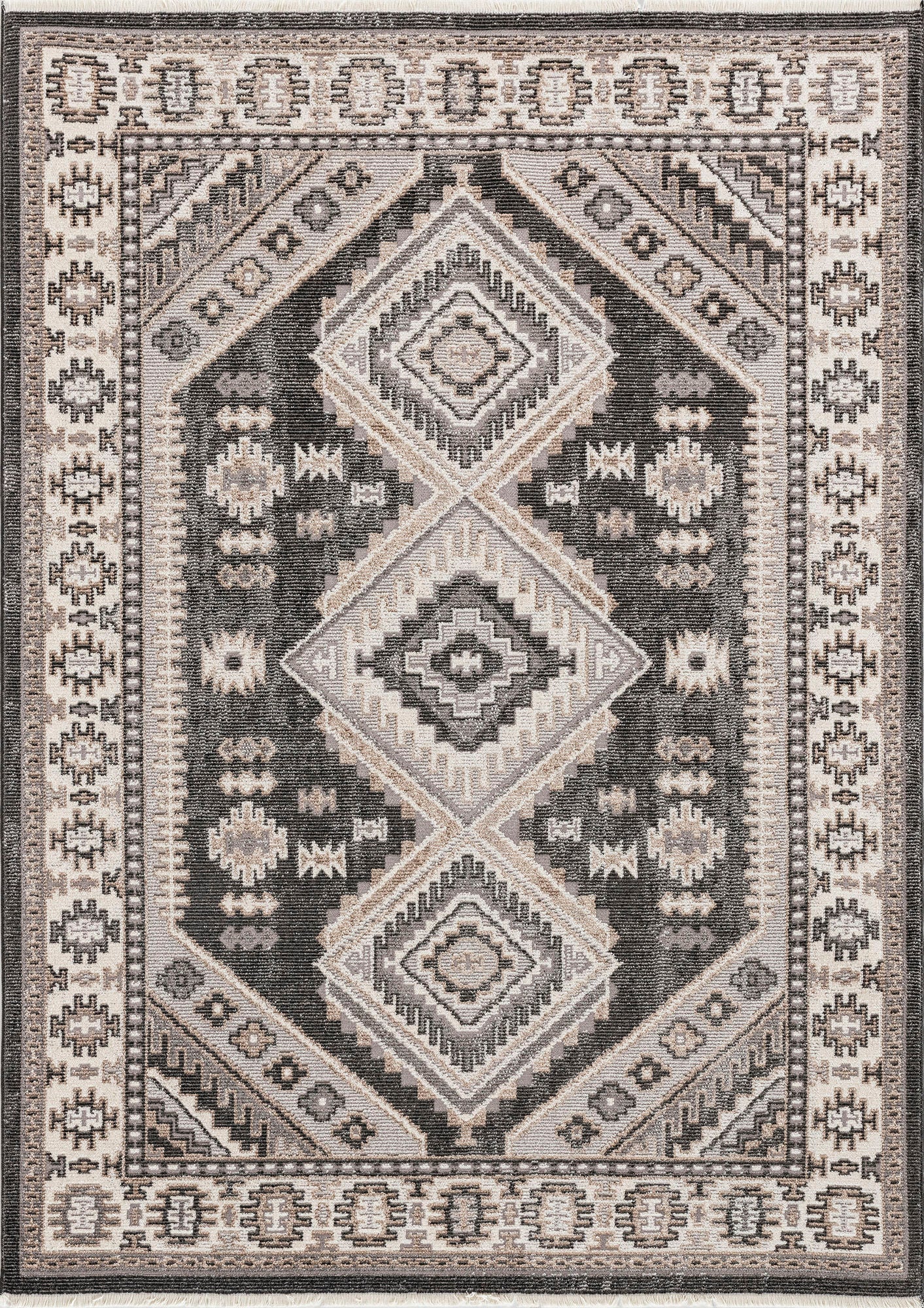 Kaleen Soren Collection SRN07-75 Gray Throw Rug 1'8" x 2'6"