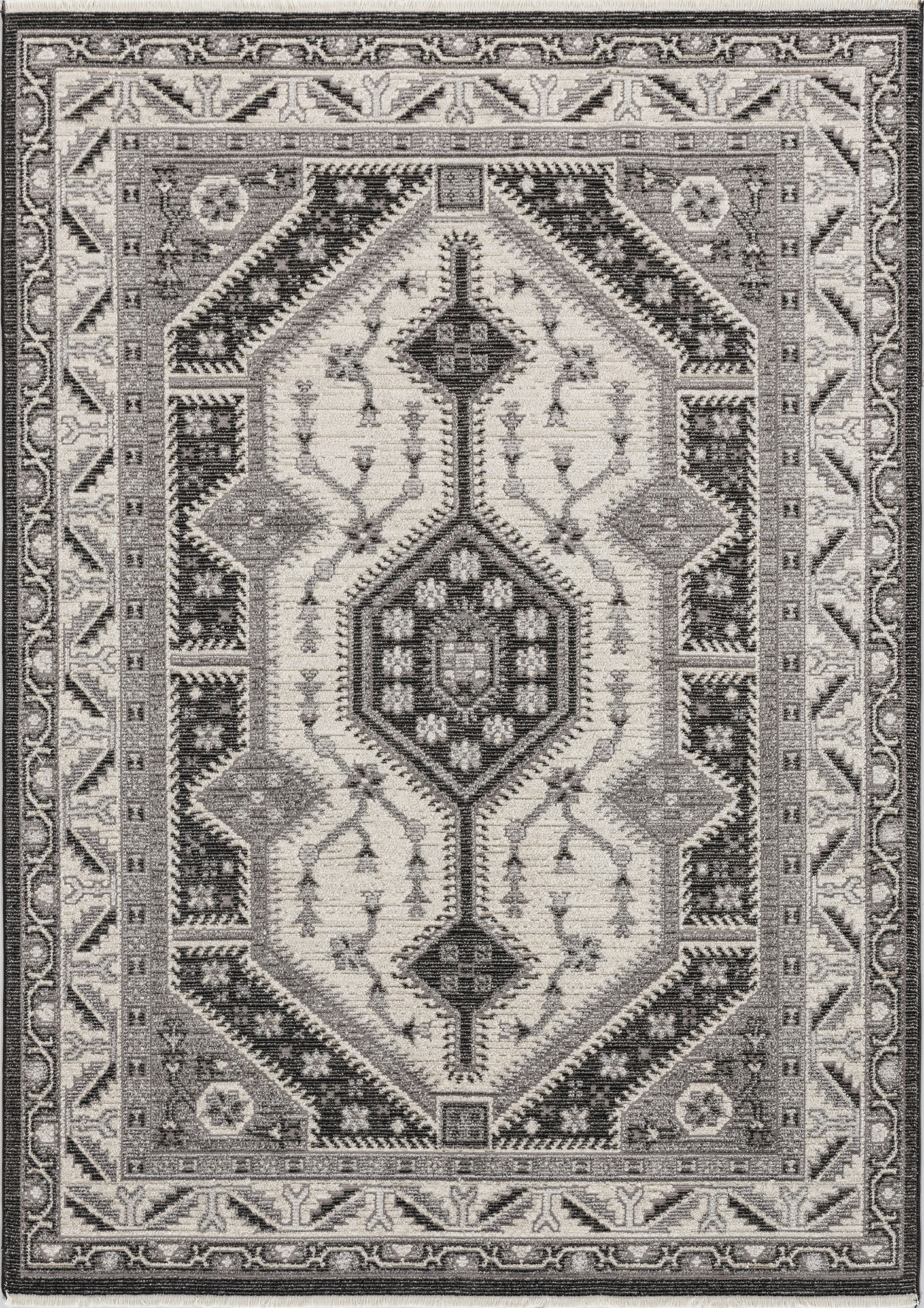 Kaleen Soren Collection SRN09-75 Gray Throw Rug 1'8" x 2'6"