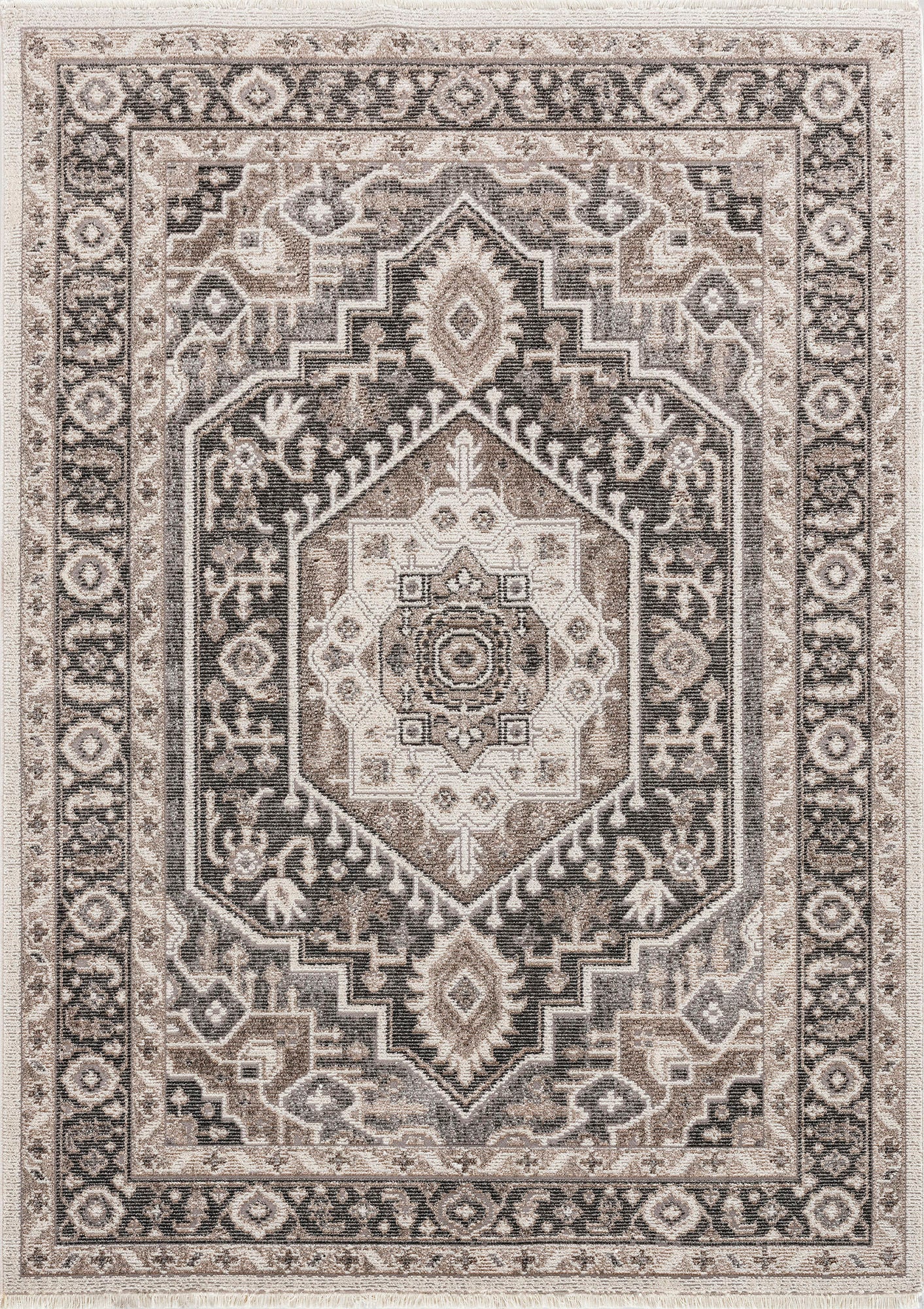 Kaleen Soren Collection Gray Silver Runner 2'6" x 7'6"