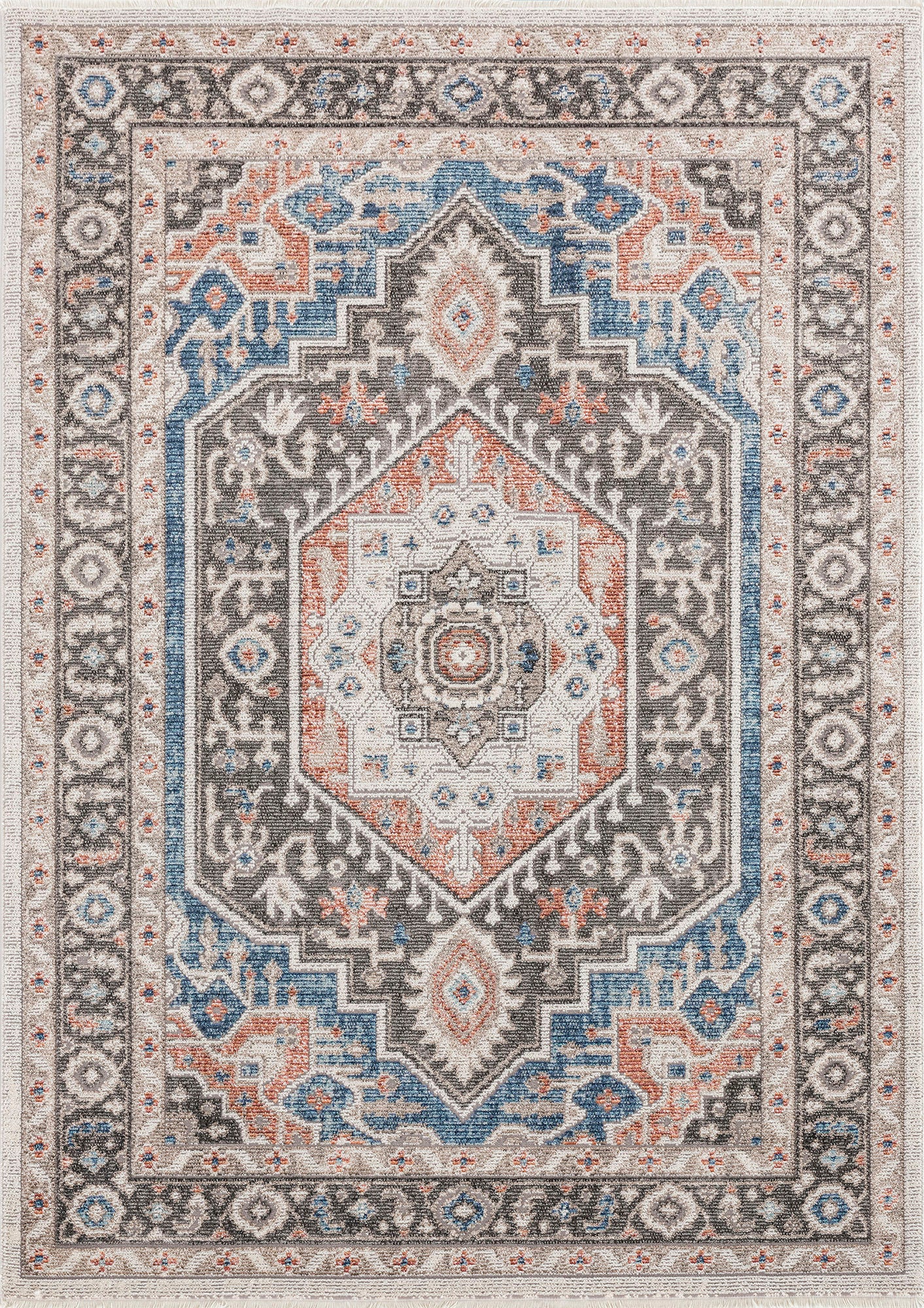 Kaleen Soren Collection Light Multi Throw Rug 1'8" x 2'6"