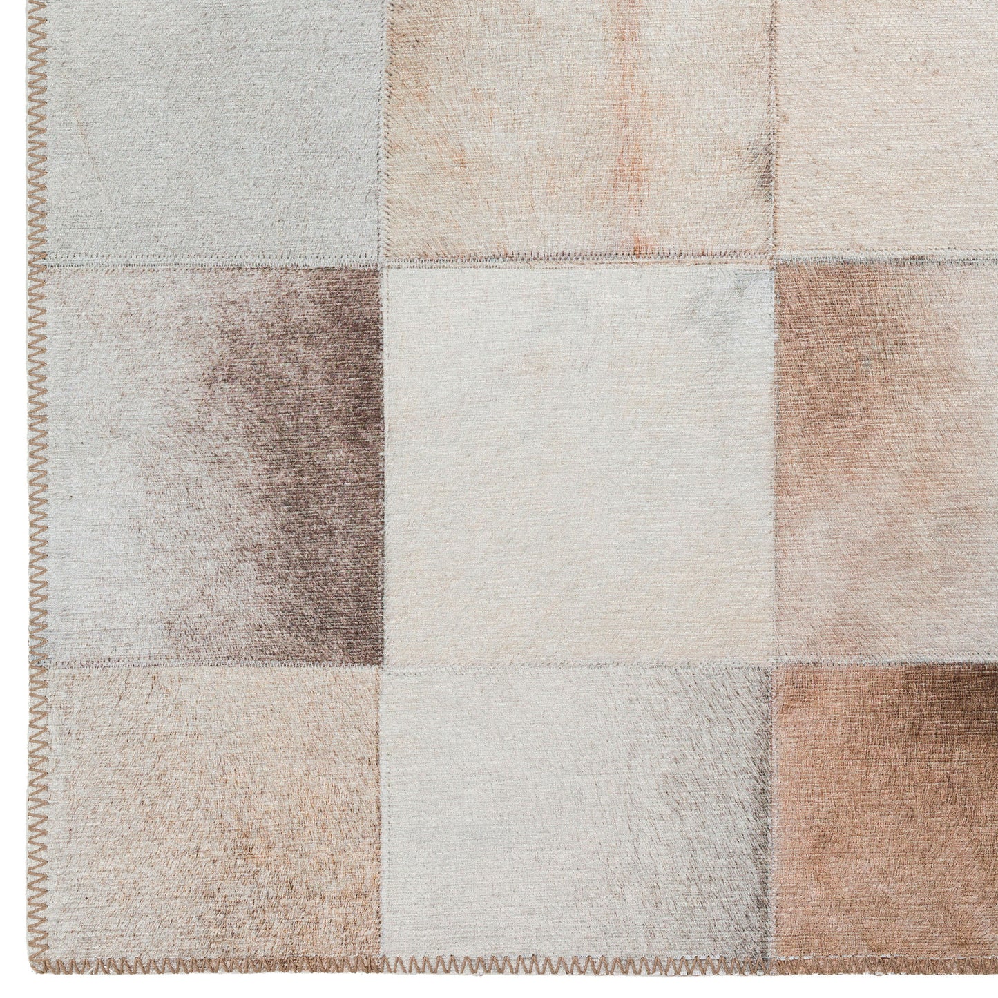 Indoor/Outdoor Stetson SS10 Khaki Washable 6' x 6' Round Rug