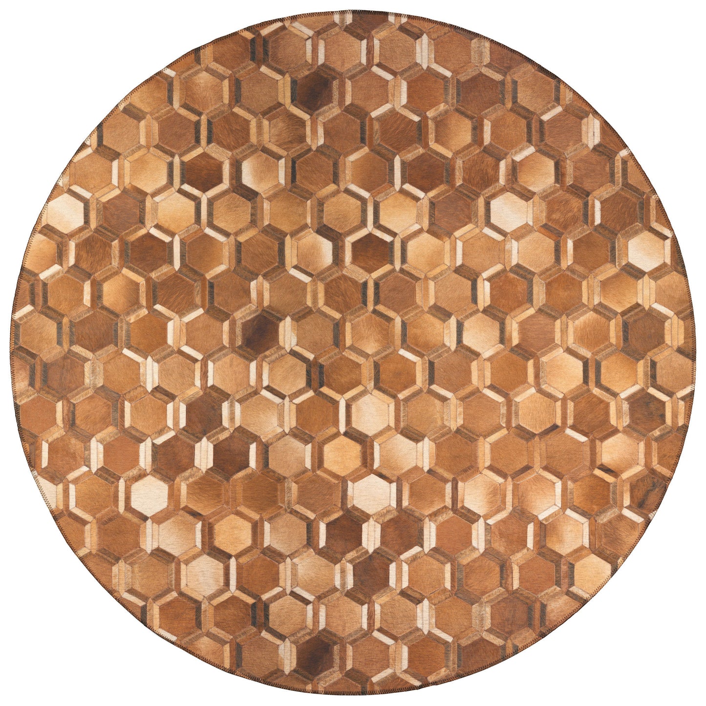 Indoor/Outdoor Stetson SS1 Bison Washable 6' x 6' Round Rug