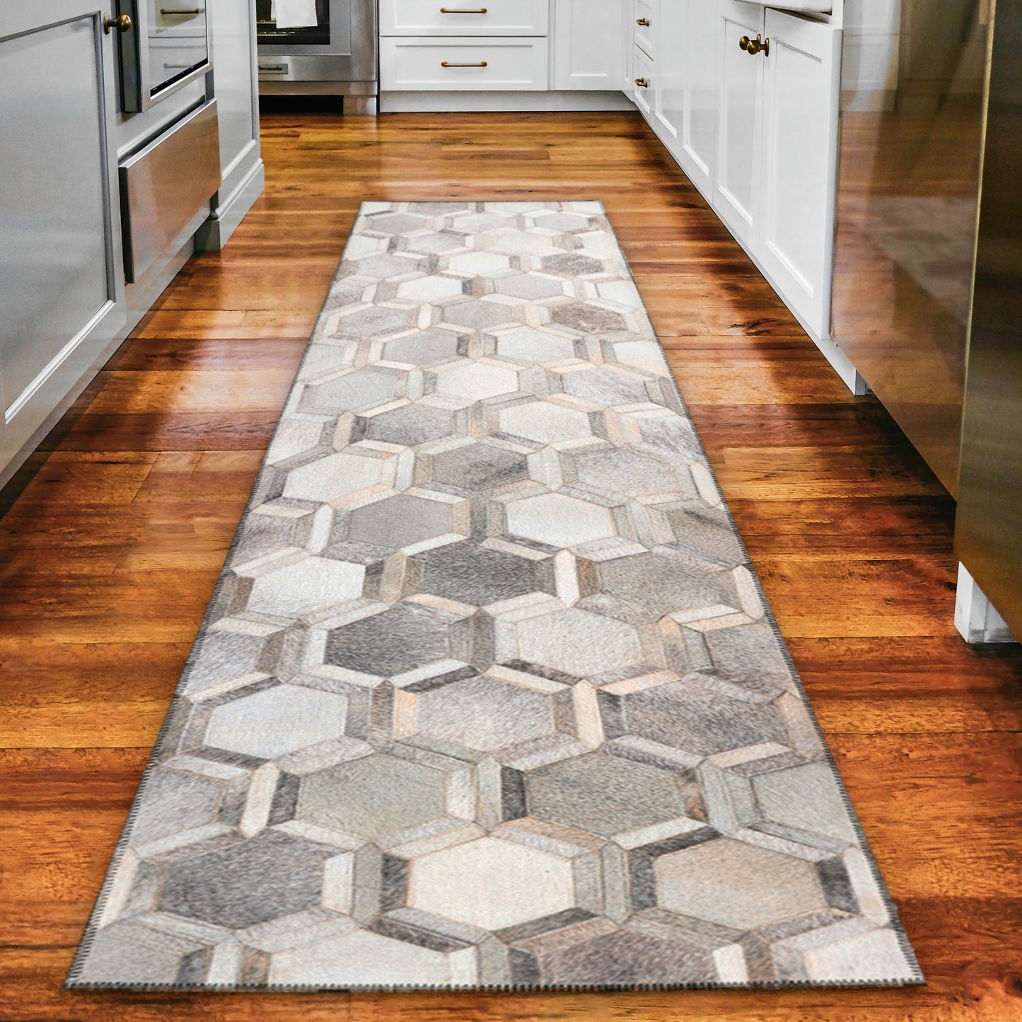 Indoor/Outdoor Stetson SS1 Flannel Washable 2'3" x 7'6" Runner Rug