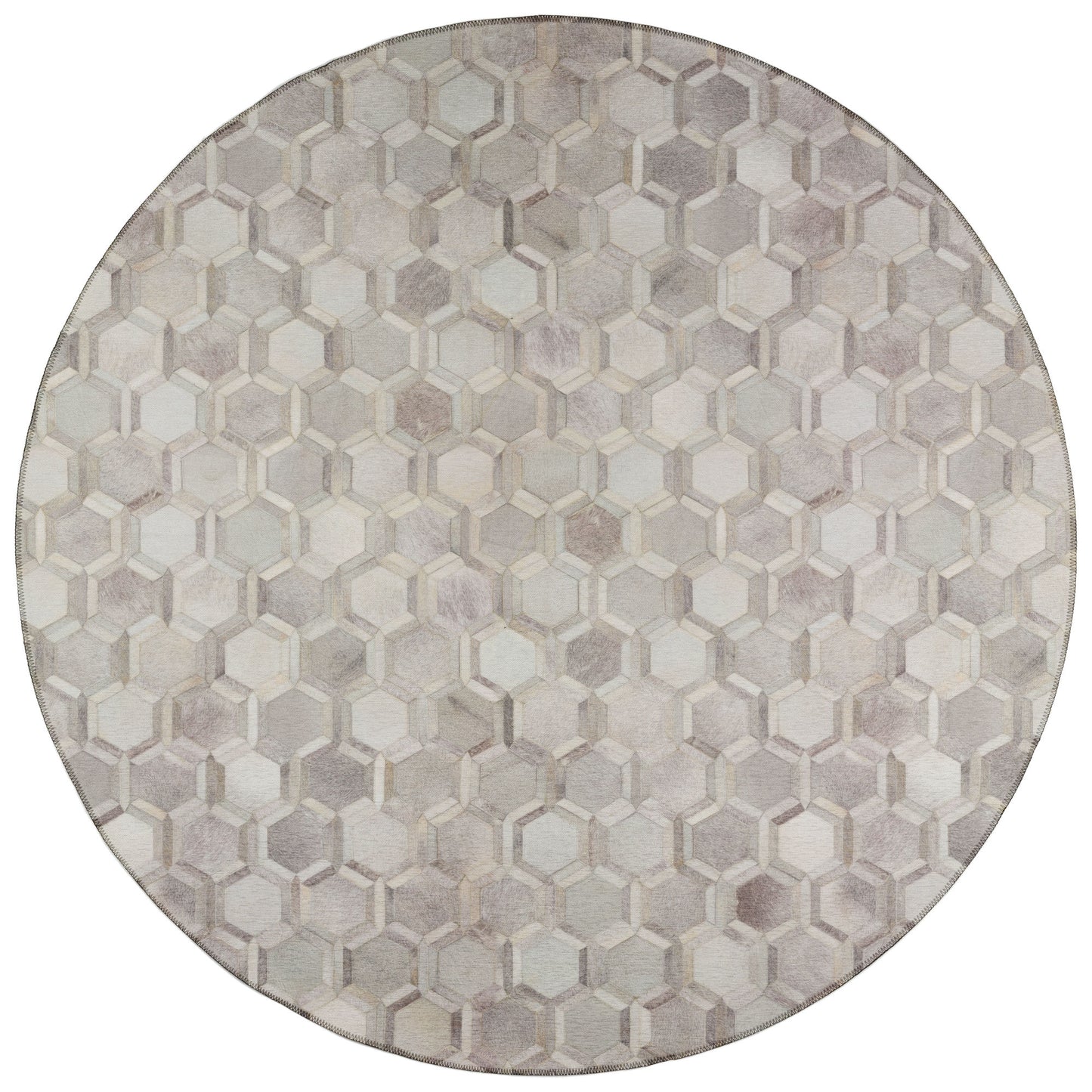 Indoor/Outdoor Stetson SS1 Flannel Washable 8' x 8' Round Rug