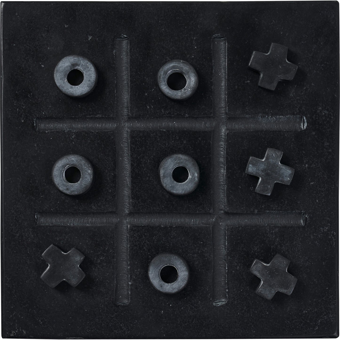 Gioco Nero Black Engineered Marble Tic Tac Toe Game