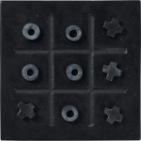 Gioco Nero Black Engineered Marble Tic Tac Toe Game
