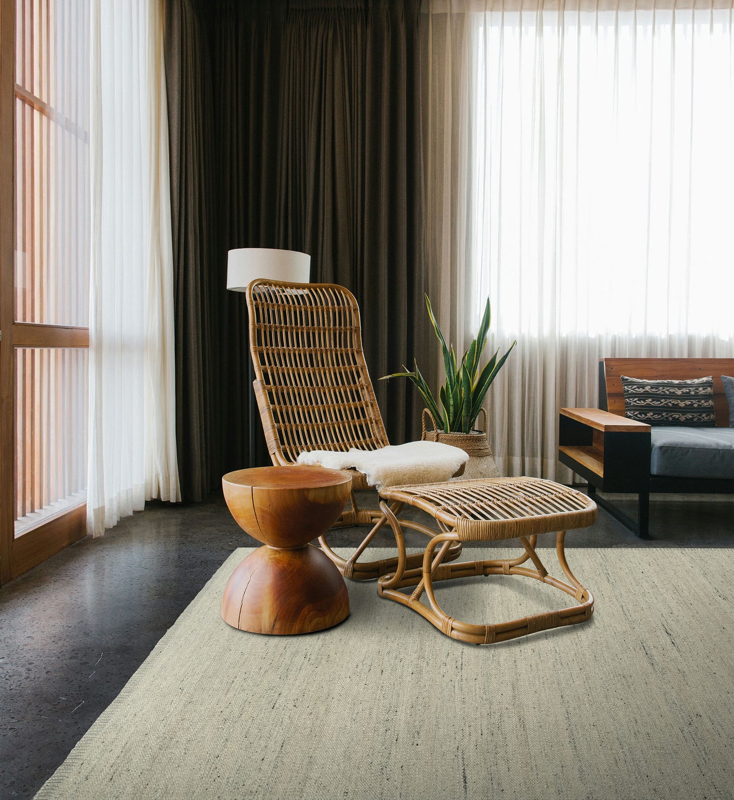 Kaleen Stark Collection Light Ivory Area Rug 4' x 6'