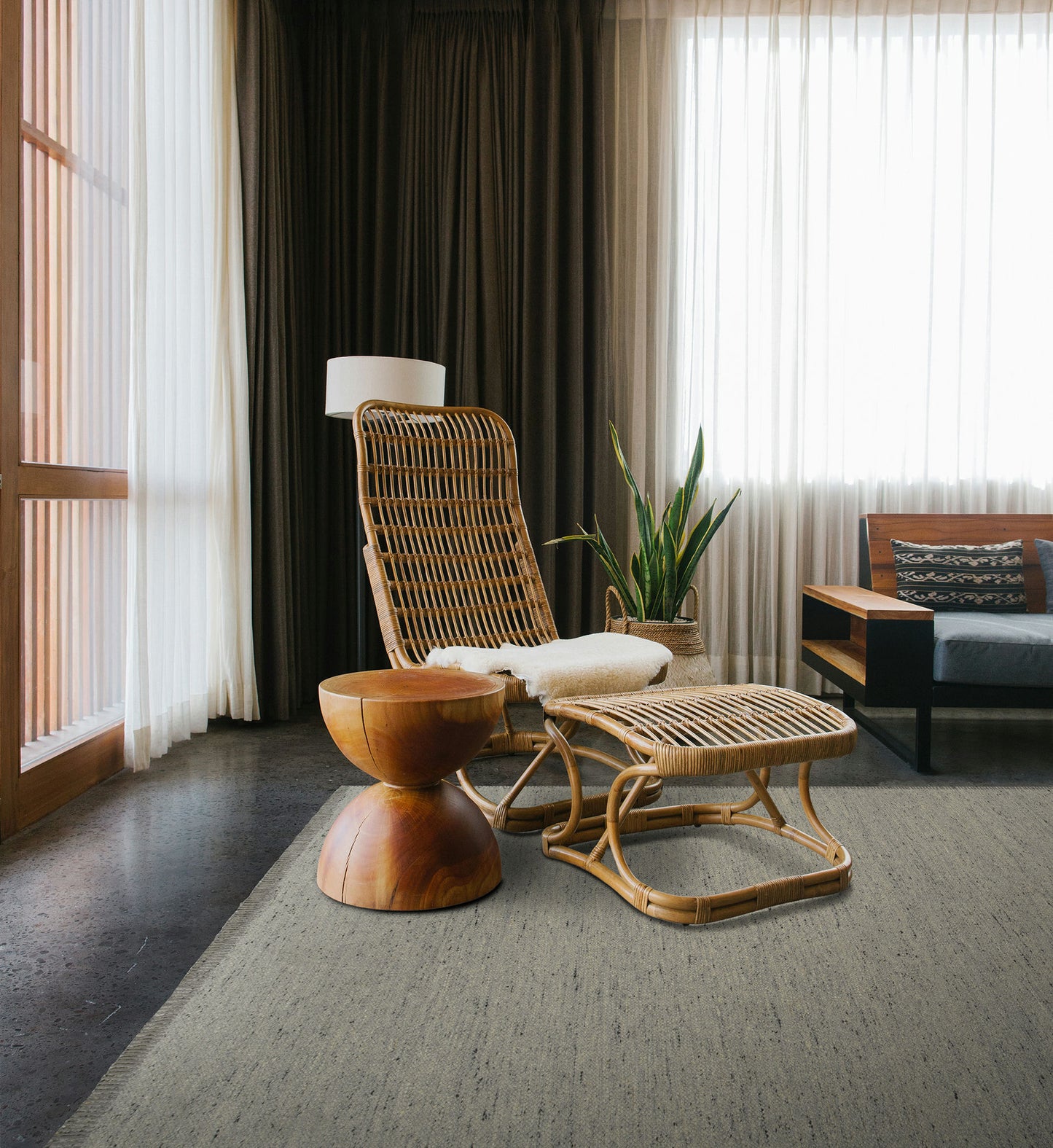 Kaleen Stark Collection Dark Taupe  Area Rug 4' x 6'