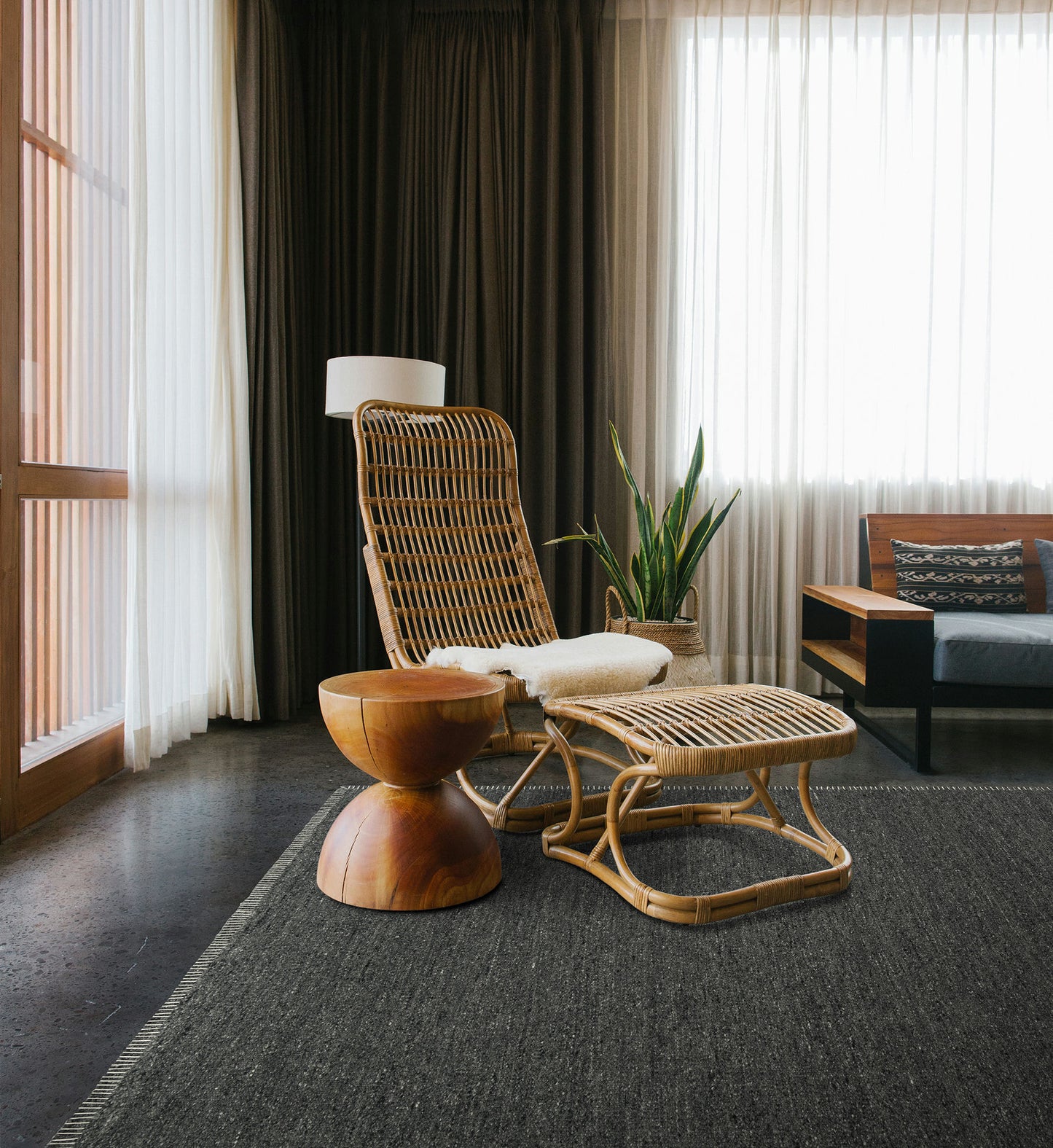 Kaleen Stark Collection Dark Charcoal Area Rug 8' x 10'