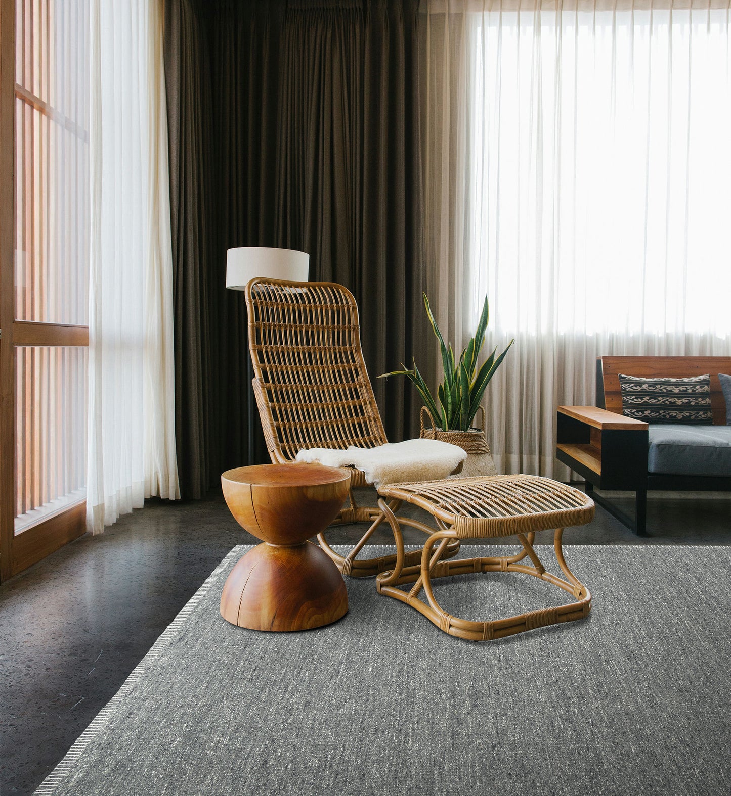 Kaleen Stark Collection Light Grey Area Rug 5' x 7'9"