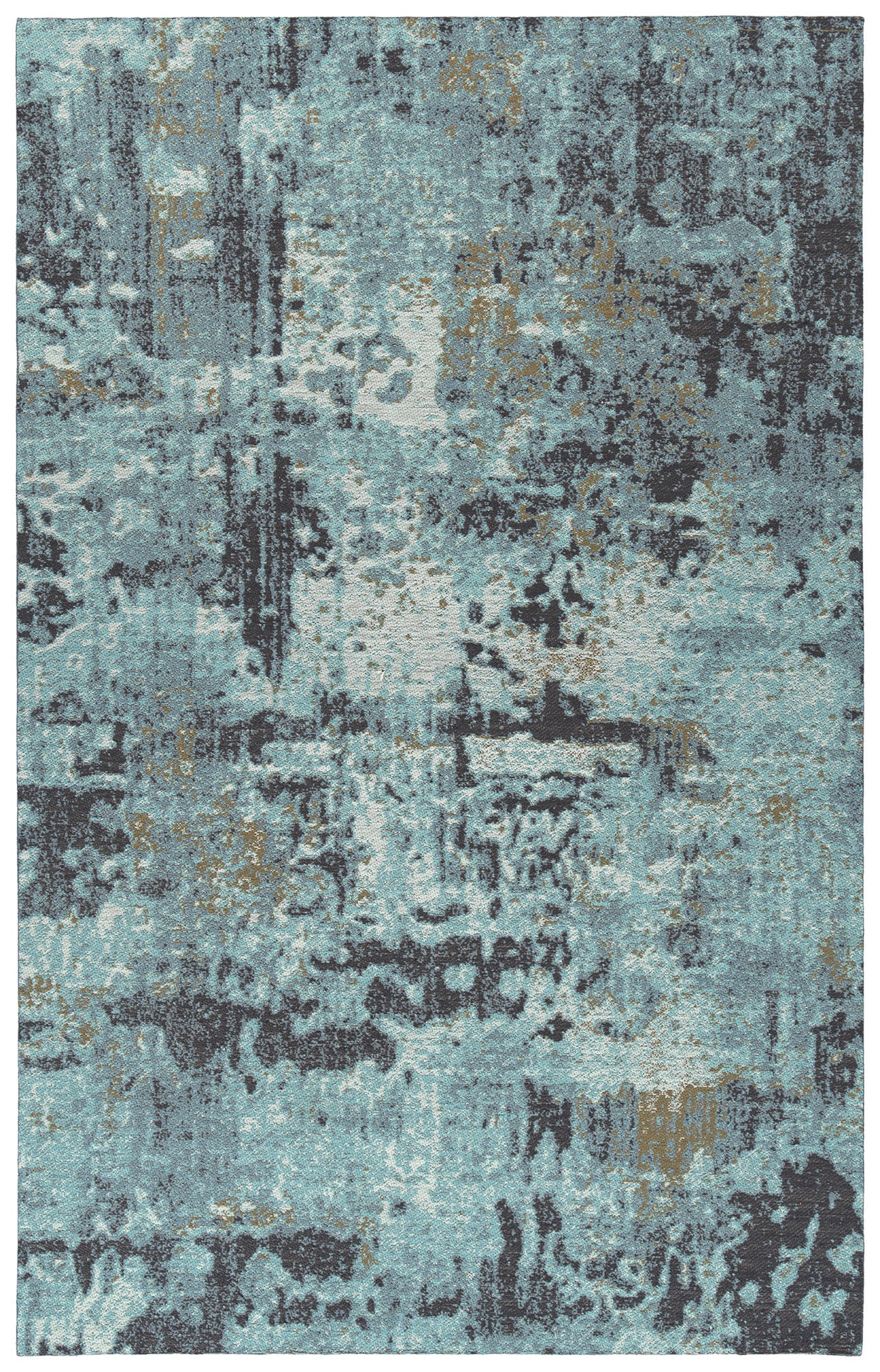 Kaleen Santiago Collection Light Light Blue Runner 2'6" x 8'