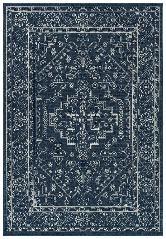 Kaleen Sunice Collection SUN01-22 Navy Area Rug 3'6" x 5'6"