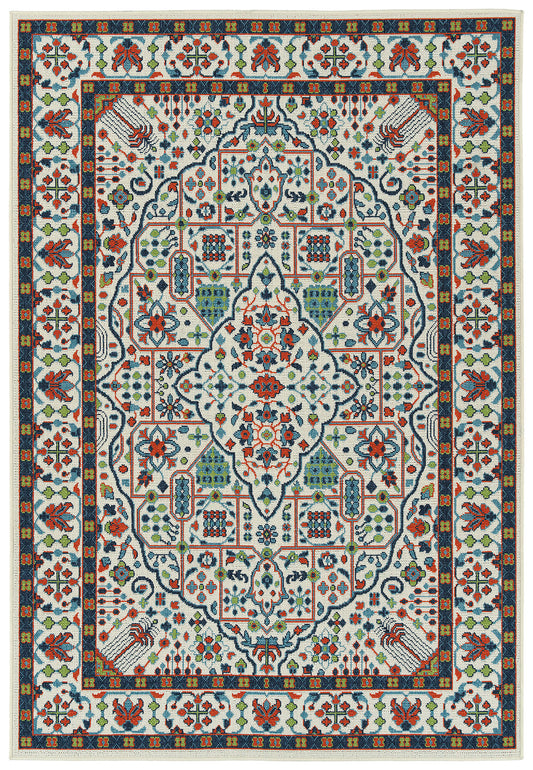 Kaleen Sunice Collection SUN07-01 Ivory Area Rug 3'6" x 5'6"