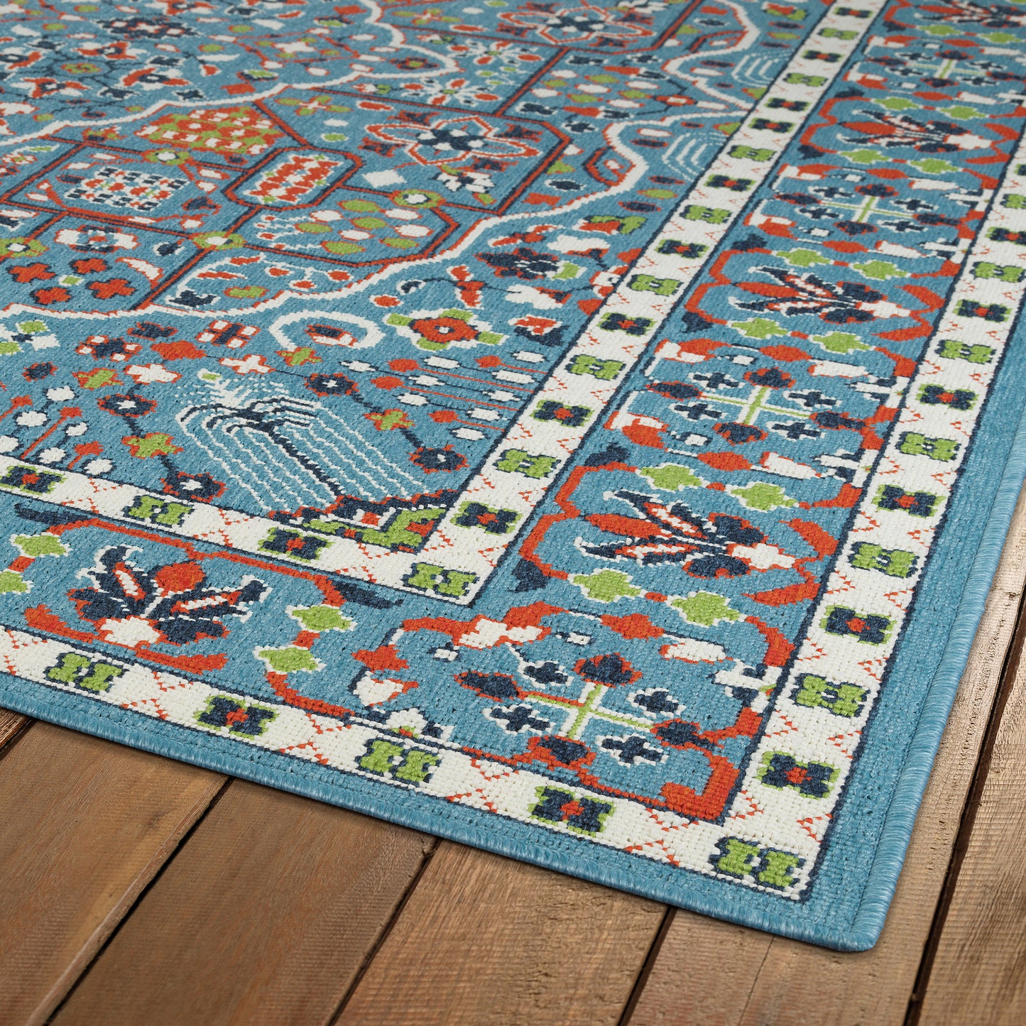Kaleen Sunice Collection Light Light Blue Area Rug 5' x 7'6"