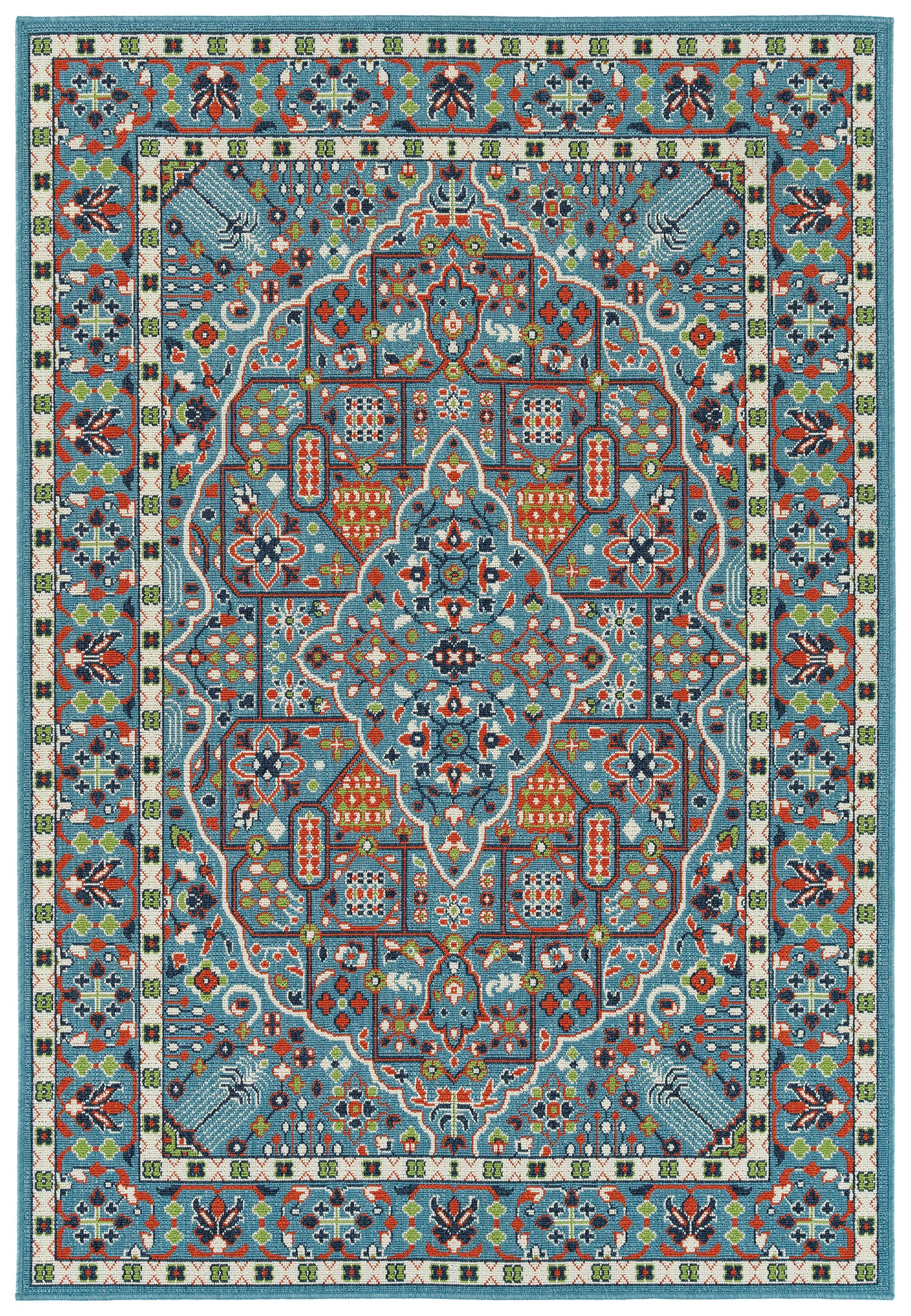 Kaleen Sunice Collection Light Light Blue Area Rug 7'2" x 10'5"